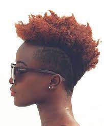 Fade Into A Mohawk For Black Women Natural Hair Styles Black Natural Hairstyles Natural Hair Mohawk