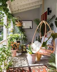 Boho Jungle Patio Balcony Decor Porch Design Ideas Front Porch Design