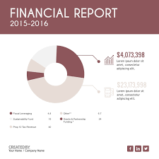 Financial Report Pie Chart Infographic Template Visme