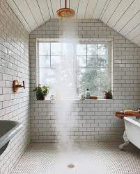 This bathroom uses an open concept design and a thick wall between the shower and tub instead of a glass partition. Open Shower With Tub Dream Bathrooms Diy Bathroom Design House Design