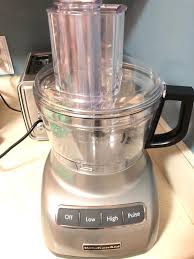 Designed by kitchenaid, this food processor is made from plastic and features a glossy silver finish. Food Processor Product Detail Kitchenaid