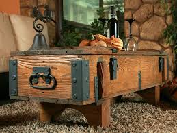 Vintage wood trunk coffee table. Tables Old Travel Trunk Coffee Table Cottage Wooden Pine Chest Vintage Blanket Box Coffee Tables