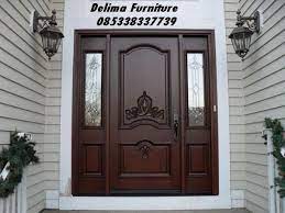 Cek harga gerendel pintu secara online di indonesia | temukan berbagai kupon & diskonnya sekarang! Gambar Pintu Rumah Klasik Minimalis Kayu Jati Jepara Jual Pintu Utama Rumah Harga Murah Model Terbaru Kayu Ma Door Design Exterior Door Designs Exterior Doors