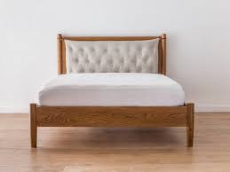Tufted Cushion Headboard Linen With Vegan Leather Straps Etsy Cushion Headboard Wood Bed Design Platform Bed Designs