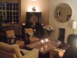 Golden brown tones, 3d rendering, 3d illustration. Asian Twist Living Room Night Time Asiatisch Wohnbereich London Von Blandine B Houzz