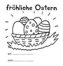Ostern Frohliche Ostern Mit Ostereierkorb Zum Ausmalen Ostern Zum Ausmalen Frohliche Ostern Ostergrusse