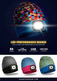 Light Up Led Beanies For Runners Runners Accessories Running In Cold Weather Running Attire