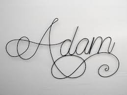 Prenom Personnalisable En Fil De Fer Adam Decoration Murale Etsy Fil De Fer Prenom Fil De Fer Lettres En Fil