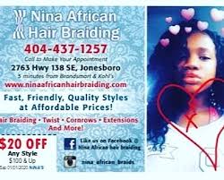 Take advantage of the services offered at 138 african braids in jonesboro, ga and leave feeling better about yourself. Nina African Hair Braiding 2763 Highway 138 E Jonesboro Ga 2021