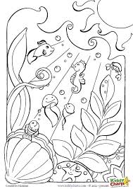 Under the sea coloring printouts source : Ocean Coloring Pages For Kids And Adults