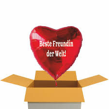 Geburtstagsgrüße + valentinstag schaut doch mal rein ! Folienballon Beste Freundin Der Welt Roter Herzluftballon Aus Folie Mit Ballongas Helium