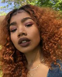It looks best on neutral, olive, and darker skin tones. Pin By T On Black Women Beauty Natural Hair Styles Hair Looks Orange Hair