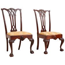 Pair Of Centennial Philadelphia Chippendale Style Chairs In Mahogany Circa 1870 Chair Dining Room Chairs Dining Chairs