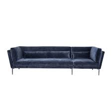 Get free shipping on qualified polyester sofas or buy online pick up in store today in the furniture department. Rox Sofa Made Of Velvety Polyester In Deep Blue 293 X 82 X 90 Cm By Home Soul