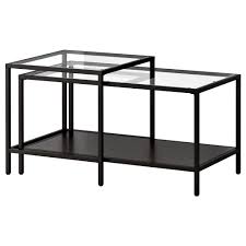 Vittsjo Stoliki 2 Szt Czarnobraz Szklo 90x50 Cm Zamow Tutaj Ikea Ikea Coffee Table Ikea Nesting Tables Coffee Table Makeover