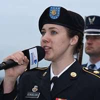 U.S. Army Specialist Morgan Sondelski with the National