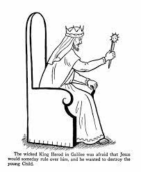 The three wise men did not return to king herod as he had asked, so that the king would not use them to discover where the baby jesus was. King Herod Coloring Page Day 8 Mystery Of History I Lesson 99 Coloring Home