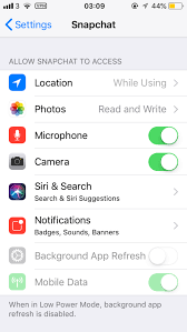 Hold the side button for a few seconds. How To Let Snapchat Access Your Iphone Camera In The Settings Quora
