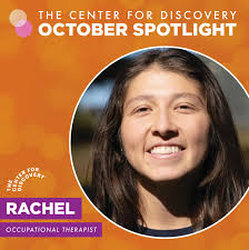 Congrats to our October #CenterSpotlight! Rachel, an Occupational Therapist  here at #TCFD, brings joy and positivity to everything she does