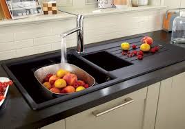 black granite sink