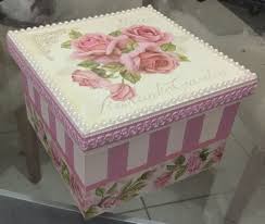 Caixa De Mdf Decorada Com Papel Caixa Mdf Decorada Rosas Caixa Artesanato Caixas Pintadas E Caixas Decoradas