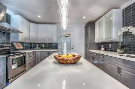 Quartz modern grey kitchen cabinets with white countertops. 30 Gray And White Kitchen Ideas Designing Idea