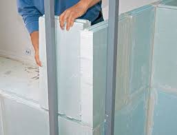 Cloison Monter Un Angle En Carreaux De Platre Et Beton Cellulaire Carreau De Platre Cloison Beton Cellulaire