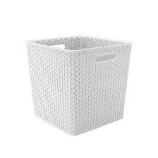 Black And White Storage Bins 13 Y Weave Cube Storage Basket White Room Essentials Cube Storage Baskets Cube Storage Bins White Storage Baskets