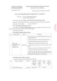 BÁO CÁO TÌNH HÌNH QUẢN TRỊ CÔNG TY NĂM 2019