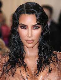 This Skincare Brand Is The Secret To Kim Kardashian S Wet Dripping Met Gala Beauty Look Wet Look Hair Kardashian Hair Kim Kardashian Hair