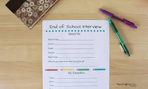 Preschool memory books via teaching 2 and 3 year olds start these at the beginning of the year and by the. End Of School Year Interview Page Home Crafts By Ali