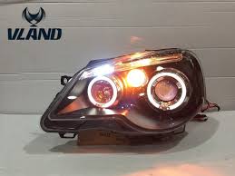 Free Shipping For Auto Car Head Lamp For Vw Polo 2005 2009 Led Headlight Angle Eyes Hid Xenon Lamp Headlamp Car Head Headlamp Car Lights