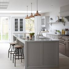 Another Fav Mid Tone Grey Cabinets With Copper Accessories Grey Kitchens Grey Kitchen Cabinets Copper And Grey Kitchen