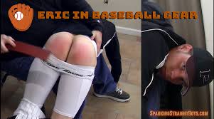 Spanking Straight Boys: Eric in Baseball gear - Jock Spank - Male Spanking