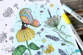 Fluttering butterflies, buzzing bees, and tiny creeping caterpillars. Butterfly Garden Butterfly Coloring Page For Adults Arts And Crackers