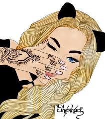 Epingle Par Elhenhuci Chan Sur Tumblr Outlines Dessin De Fille Dessin Swag Dessin Fille