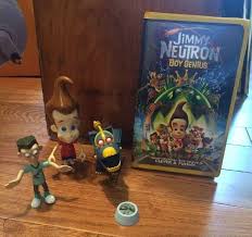 Your score has been saved for jimmy neutron: Nickelodeons Nicktoons Jimmy Neutron Figures And Vhs Boy Genius Movie 1840752591