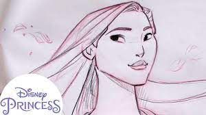 How To Draw Pocahontas | Disney Princess - Youtube