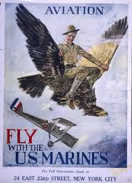 Poster marine holding a handgun, u.s. Marine Corps Aviation Recruiting Poster National Air And Space Museum