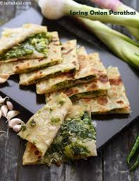 Spring Onion Paratha Recipe Hara Pyaz Paratha Step By Step Recipe Spring Onion Recipes Recipes Subzi Recipe