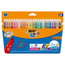 Pourpre, rose, turquoise, vert citron. Bic Kids Couleur Colouring Pens 24 Pack Tesco Groceries