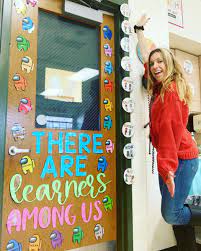 Among Us Door Decoration Teacher Appreciation Doors Classroom Door Displays Classroom Themes
