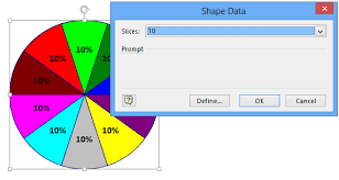 Add Over 10 Slices To A Visio Pie Chart And Bind Thickness