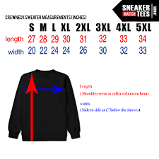 Streetwear T Shirt Size Chart Sneakermatchtees Com