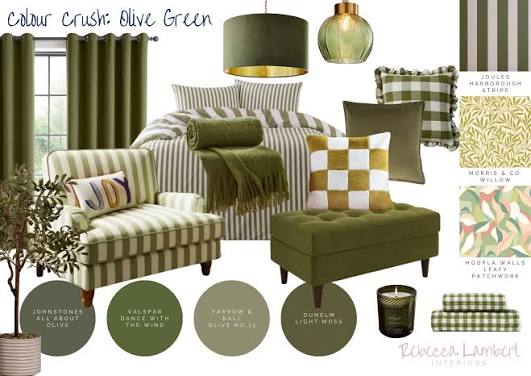 Introducing a deep olive green into your decor is a beautiful way to bring a natural, grounded ambiance into your home. Working as an almost neutral, it provides the perfect base on