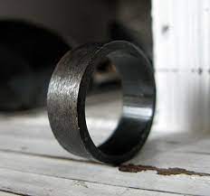 Mens Wedding Band Oxidized Sterling Silver 8mm By Rusticformen Mens Wedding Bands Unique Mens Wedding Rings Unique Mens Wedding Bands