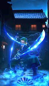 Blue Zoro In 2021 One Piece Wallpaper Iphone Cool Anime Pictures Zoro One Piece