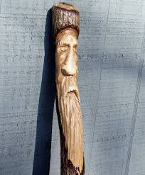 How To Carve A Woodspirit In A Hiking Stick Hand Carved Wood Spirit Walking Stick Free By Spiritwalkercarvings 60 00 Walking Sticks Handmade Walking Sticks Wood Spirit