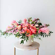 Artificial flower wall suitable for wedding indoor decoratio. Pink Peony Arrangement Wildfloradesign Com Wildflora Los Angeles Florist Ventura Blvd Studio C Peony Arrangement Floral Arrangements Fake Flower Arrangements
