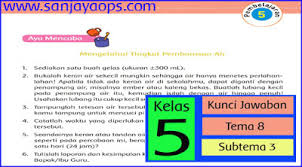 Kunci Balasan Tematik Kelas 5 Tema 8 Halaman 125 126 128 Ruang Guru1